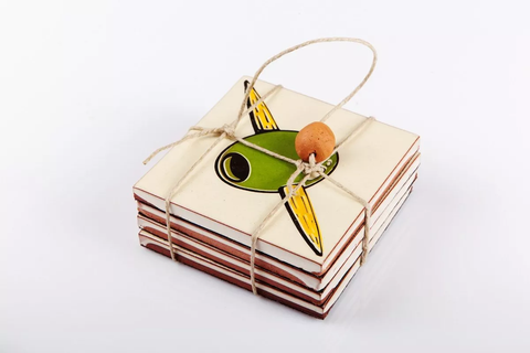 Set 4 sotagots de ceràmica «Olives»