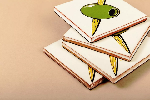 Set 4 sotagots de ceràmica «Olives»