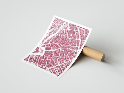 Lámina mapa ilustrado de Ciutadella
