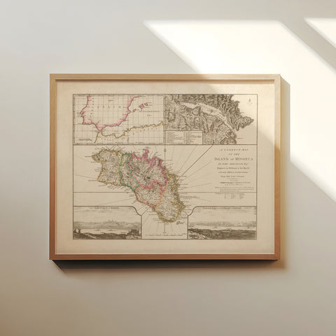 Mapa antiguo de Menorca "1794"