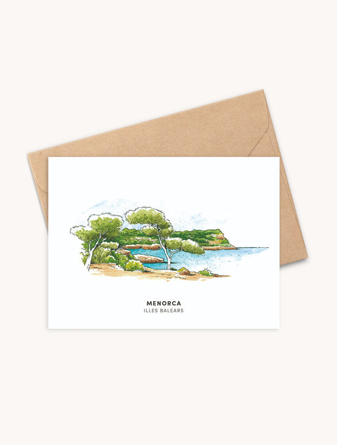 Postal ilustrada de Menorca: Macarella