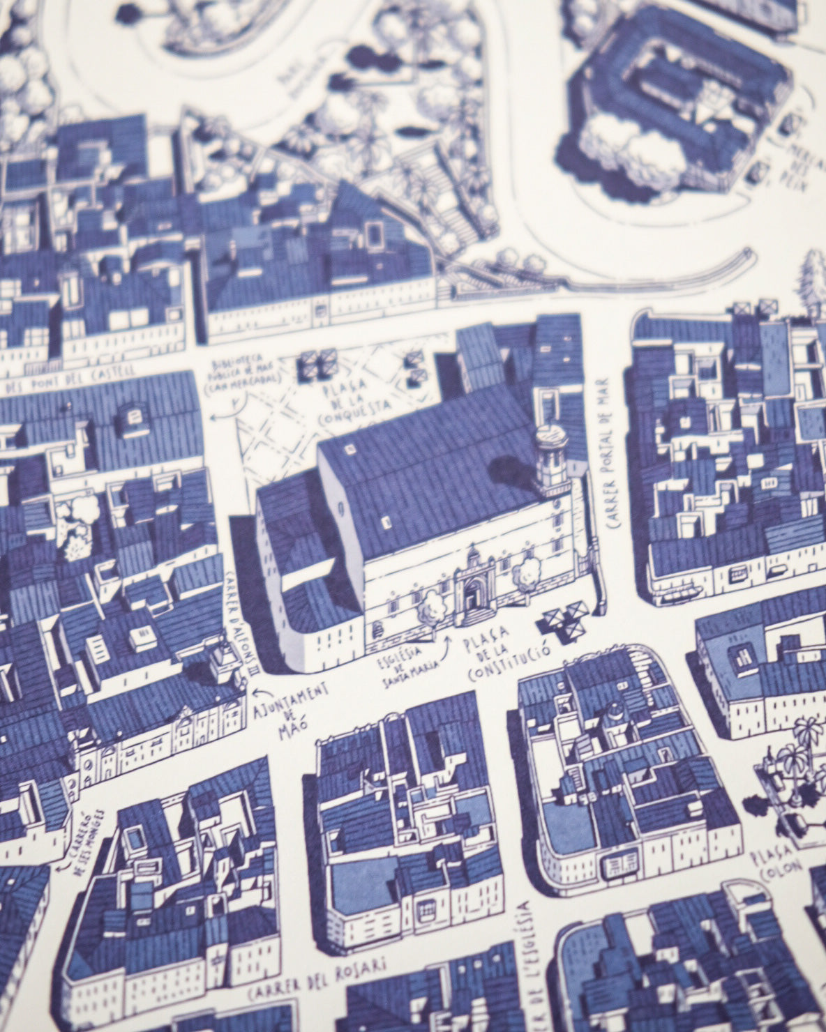 Art Print Mapa il·lustrat de Ciutadella
