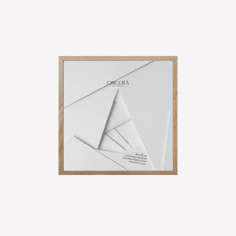 Marco 40x40 de madera de roble con vidrio