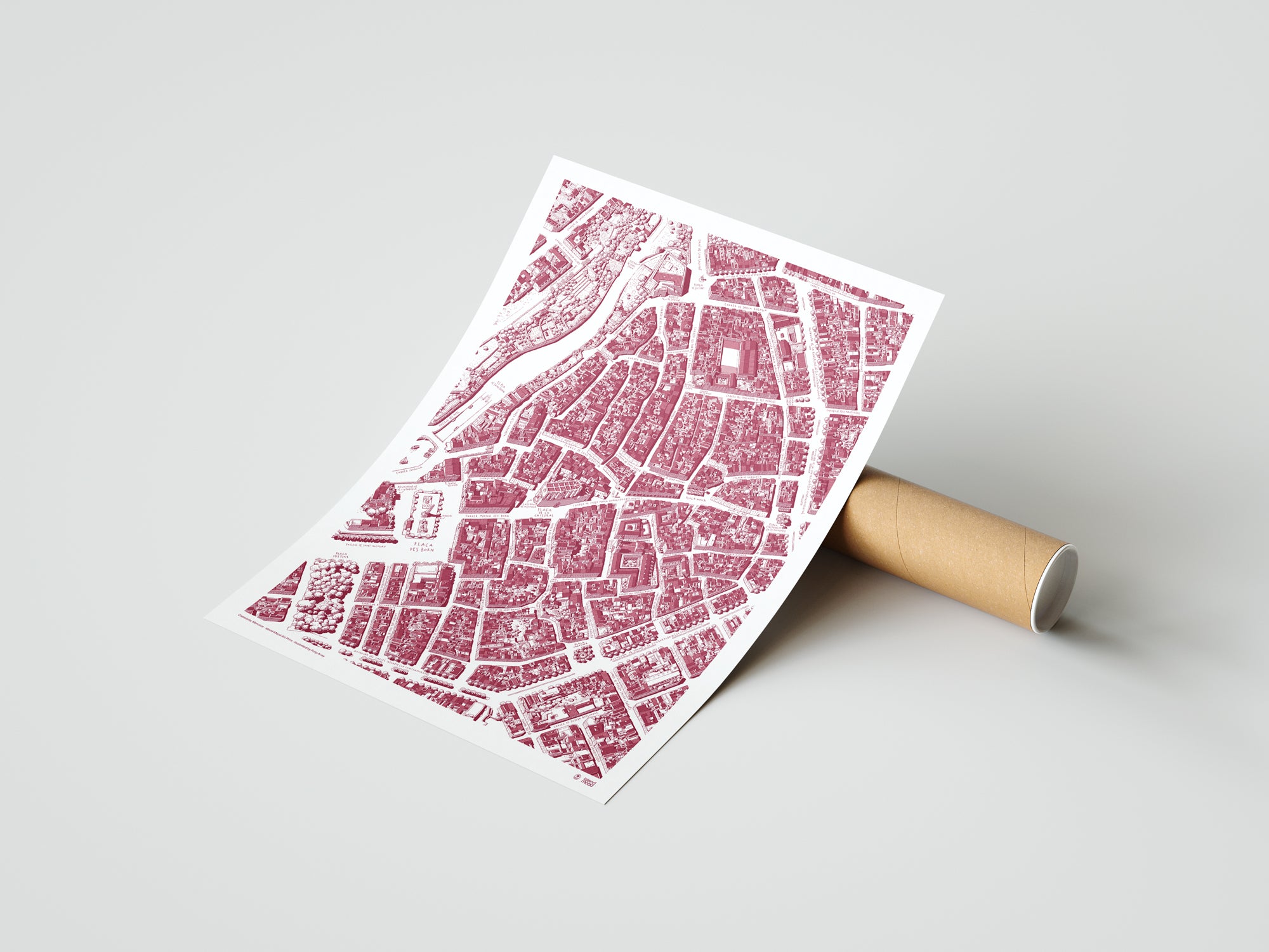 Art Print Mapa ilustrado de Ciutadella