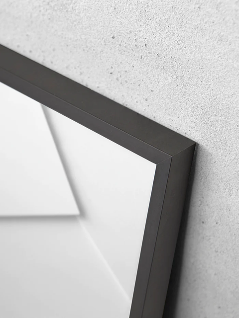 Mira Marco de aluminio Quadro 40x40 cm - negro brillante - Cristal estándar