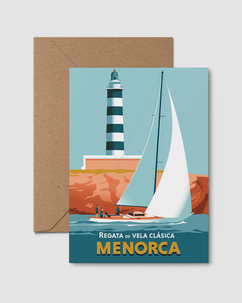 Postal «Regata de vela clásica»