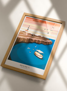 Art Print Menorca «Sunset on the Island»